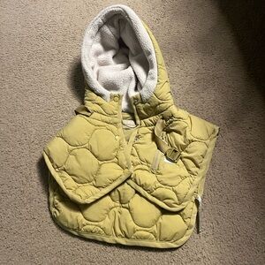 Nwot FP Movement by Free People Quilted Cape in Light Yellow